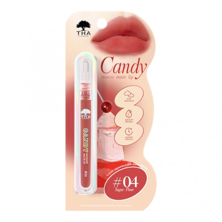THA BY NONGCHAT แคนดี้มูสแมทท์ลิป 2.5g ฑาบายน้องฉัตร 