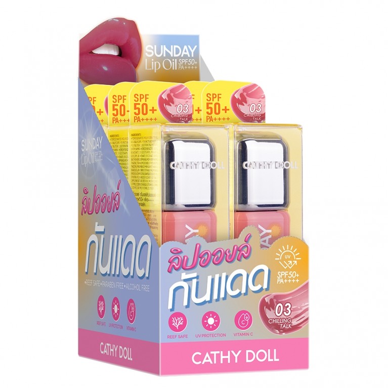 Cathy Doll ซันเดย์ลิปออยล์ เอสพีเอฟ50+ พีเอ++++ 3.5g