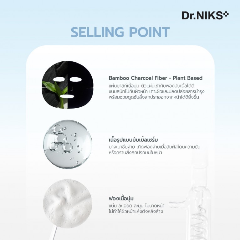 Dr.NIKS พอร์เคลียริ่งบับเบิ้ลมาสก์ 25ml ดร.นิกส์