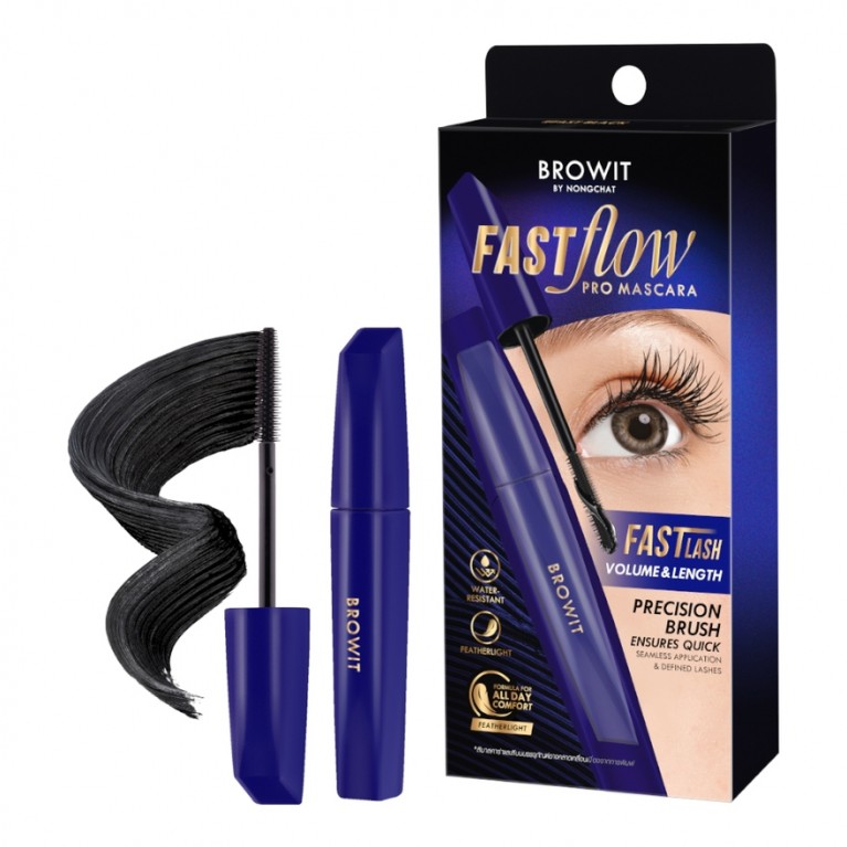 Browit ฟาสต์โฟลว์โปรมาสคาร่า 6.5g #Fast Black