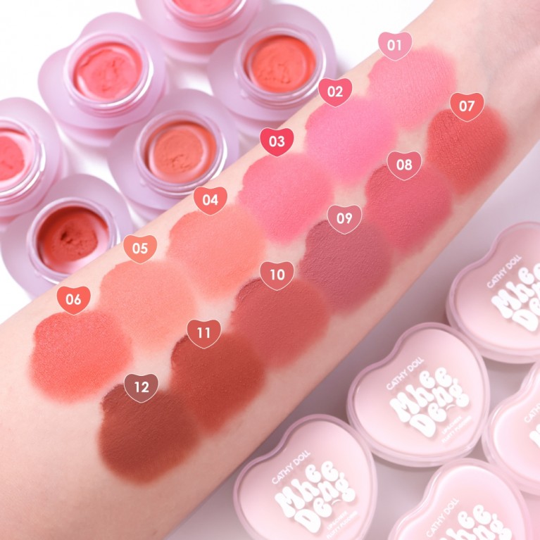 Cathy Doll หมีเด้งลิปแอนด์ชีคฟลัฟฟี่พุดดิ้ง 8g