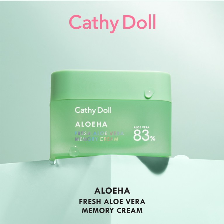 Cathy Doll อโลฮ่า เฟรชอโลเวร่าเมมโมรี่ครีม 50g (Y2021) เคที่ดอลล์ 
