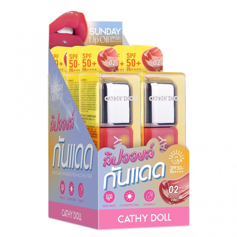 Cathy Doll ซันเดย์ลิปออยล์ เอสพีเอฟ50+ พีเอ++++ 3.5g