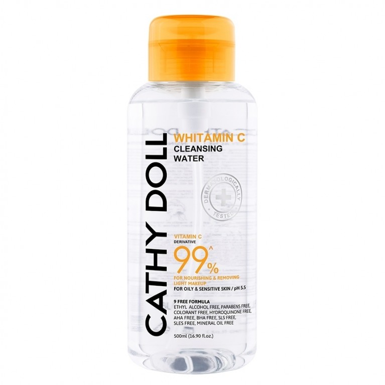 Cathy Doll ไวท์ทามินซีคลีนซิ่งวอเตอร์ 500ml เคที่ดอลล์