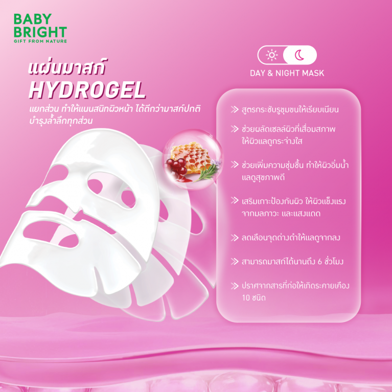 Baby Bright พิโค่พอร์เมลติ้งไฮโดรเจลมาสก์ 35g เบบี้ไบร์ท 