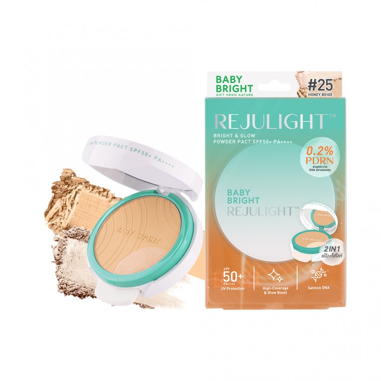 Baby Bright รีจูไลท์ไบร์ทแอนด์โกลว์พาวเดอร์แพ็ค เอสพีเอฟ50+ พีเอ++++ 9.5g+1.5g