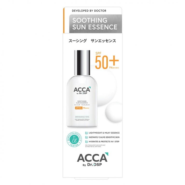 Acca by Dr. DSP ซูทติ้งซันเอสเซนส์ เอสพีเอฟ50+ พีเอ++++ 60ml (2026)
