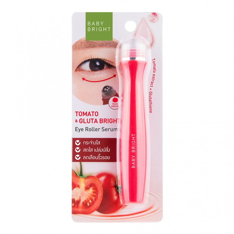 Baby Bright โทเมโทแอนด์กลูต้าไบร์ทอายโรลเลอร์เซรั่ม 15ml 