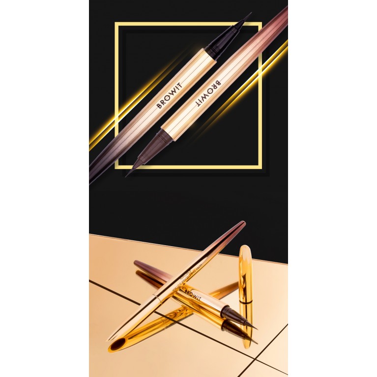 Browit อัลตร้าไฟน์อายไลน์เนอร์ 0.01มม 0.5g #บราวน์  เส้นเล็ก คมชัด