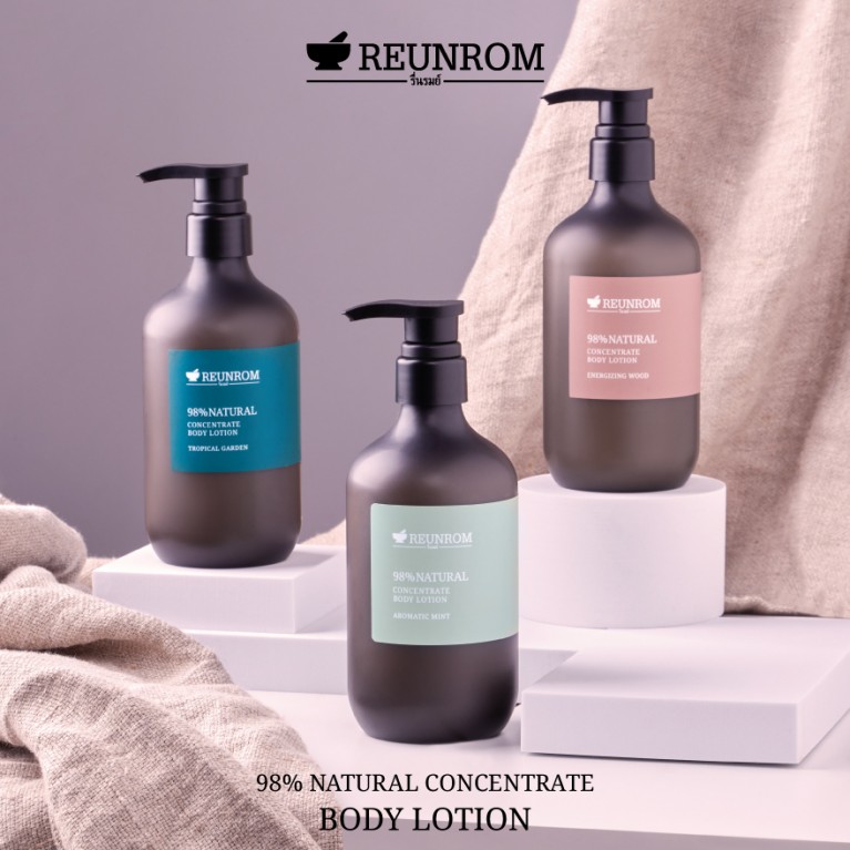 Reunrom ไนน์ตี้เอทเปอร์เซ็นต์เนเชอรัลคอนเซ็นเทรทบอดี้โลชั่น 500ml Energizing Wood