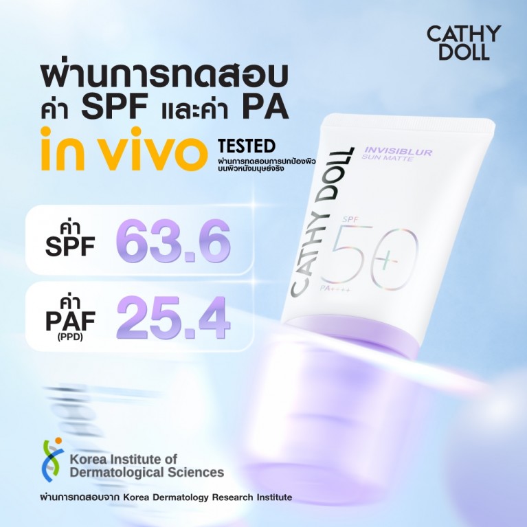 Cathy Doll อินวิซิเบลอซันแมทท์ เอสพีเอฟ50+ พีเอ++++ 40ml เคที่ดอลล์