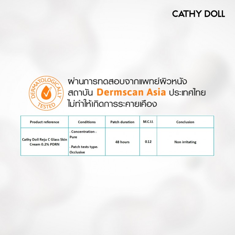 Cathy Doll รีจูซีกลาสสกินครีมซีโรพอยท์ทูเปอร์เซ็นต์พีดีอาร์เอ็น 7ml เคที่ดอลล์ 