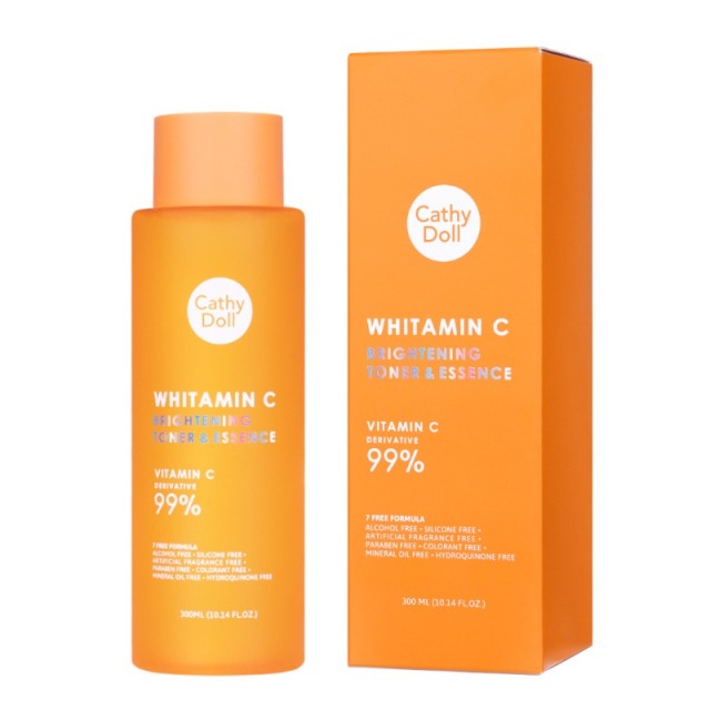 Cathy Doll ไวท์ทามินซีไบรท์เทนนิ่งโทนเนอร์แอนด์เอสเซนต์ 300ml  เคที่ดอลล์