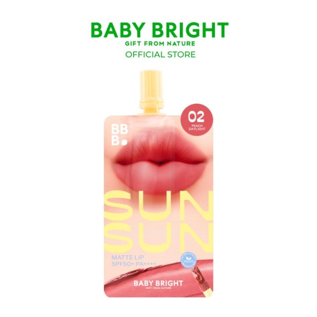 Baby Bright ซันซันแมทท์ลิป เอสพีเอฟ50+ พีเอ++++ 2g เบบี้ไบร์ท