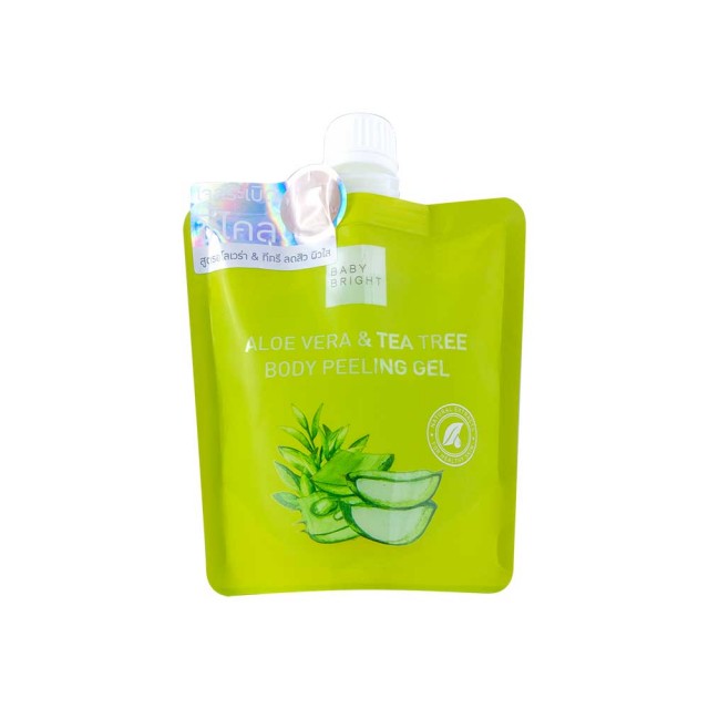 Baby Bright อโลเวร่าแอนด์ทีทรีบอดี้พีลลิ่งเจล 200ml  เบบี้ไบร์ท