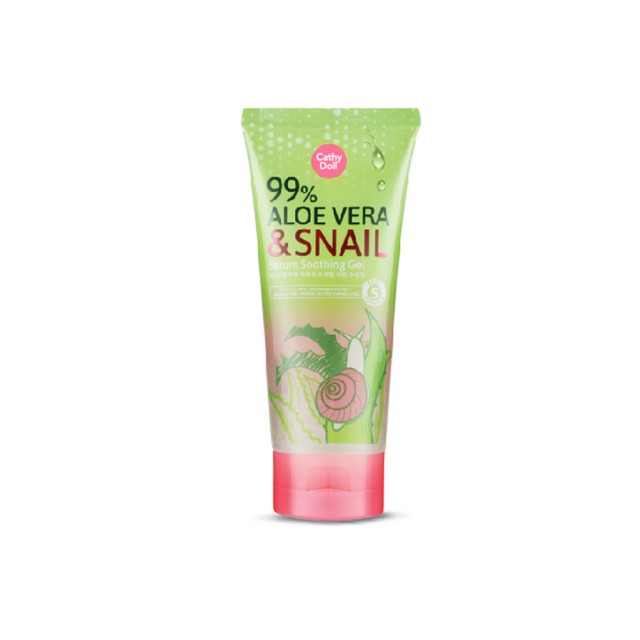 Cathy Doll ไนน์ตี้ไนน์เปอร์เซ็นต์อโลเวร่าแอนด์สเนลเซรั่มซูทติ้งเจล 175g  เคที่ดอลล์
