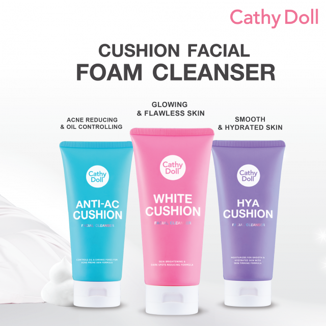 Cathy Doll คูชั่นเฟเชียลโฟมคลีนเซอร์ 120ml เคที่ดอลล์