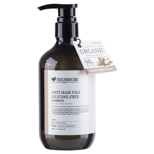 REUNROM ยาสระผม แอนตี้แฮร์ฟอลซิลิโคน 500ML เอนเนอไจซิงวู้ด รื่นรมย์