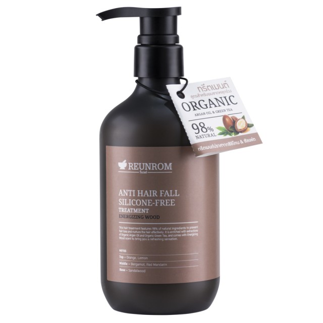 REUNROM ครีมนวดผม แอนตี้แฮร์ฟอลซิลิโคน 500ML เอนเนอไจซิงวู้ด รื่นรมย์