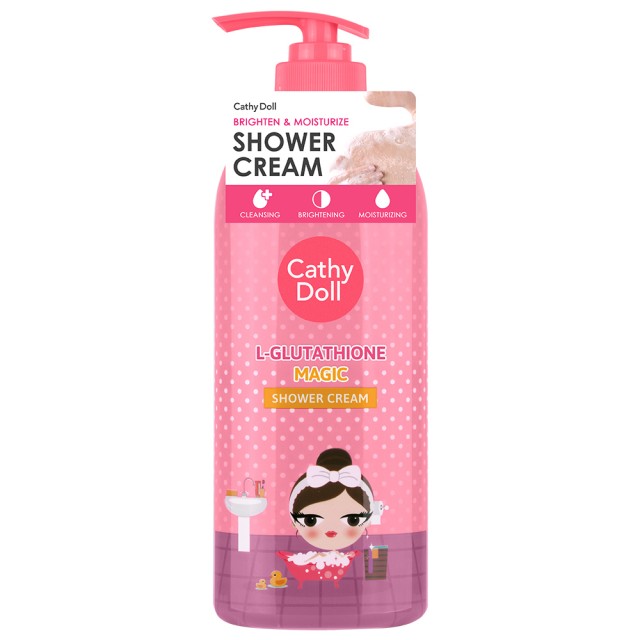 Cathy Doll แอลกลูต้าไธโอนเมจิกชาวเวอร์ครีม 500ml เคที่ดอลล์