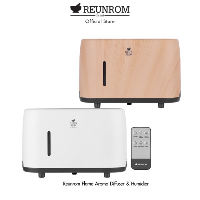 Reunrom เครื่องพ่นไอน้ำเตาผิงอโรม่า แถมฟรีน้ำมันหอมระเหย 15ml