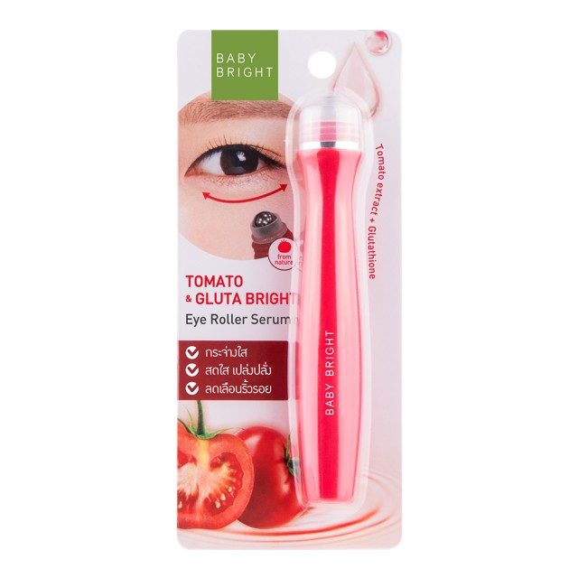Baby Bright โทเมโทแอนด์กลูต้าไบร์ทอายโรลเลอร์เซรั่ม 15ml