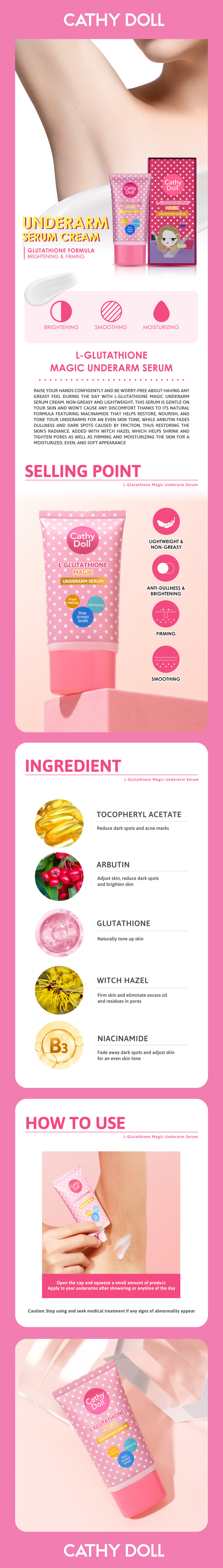 Cathy Doll L-Glutathione Magic Underarm Serum 50g - Body Moisturizer - Body  Care